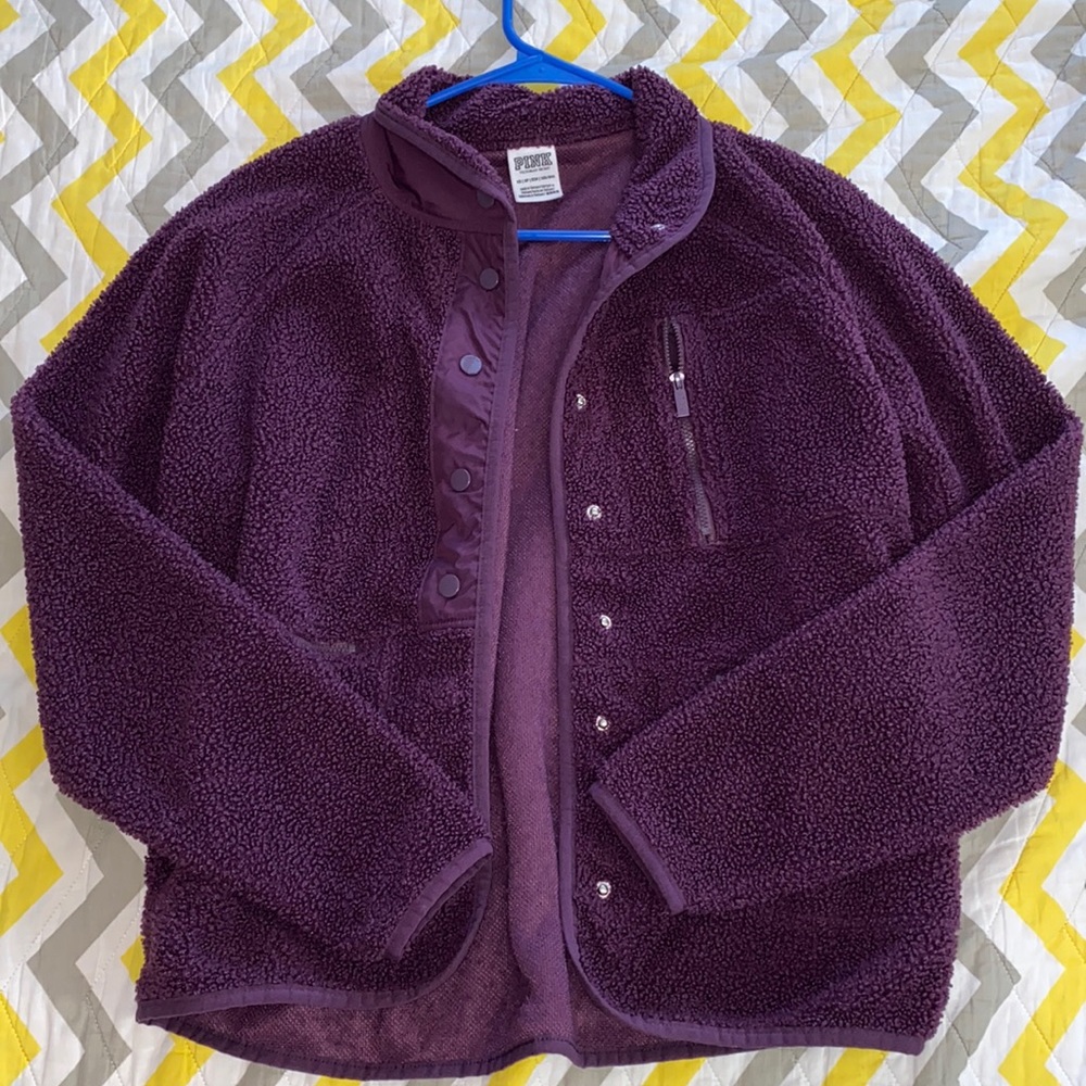 PINK Sherpa Zip Up